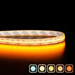 Ruban LED Haute densité (120 lm/w) - 13W/m - IP65 - Blanc - 420 LED/m - 2216+ - 5m -24V