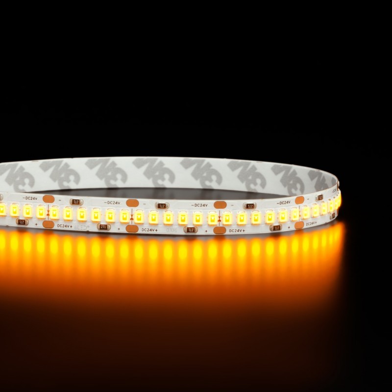 Ruban LED haute fidélité - 19,2W/m - IP20 - Ambré - 240 LED/m - 2835+ - 5m - 24V