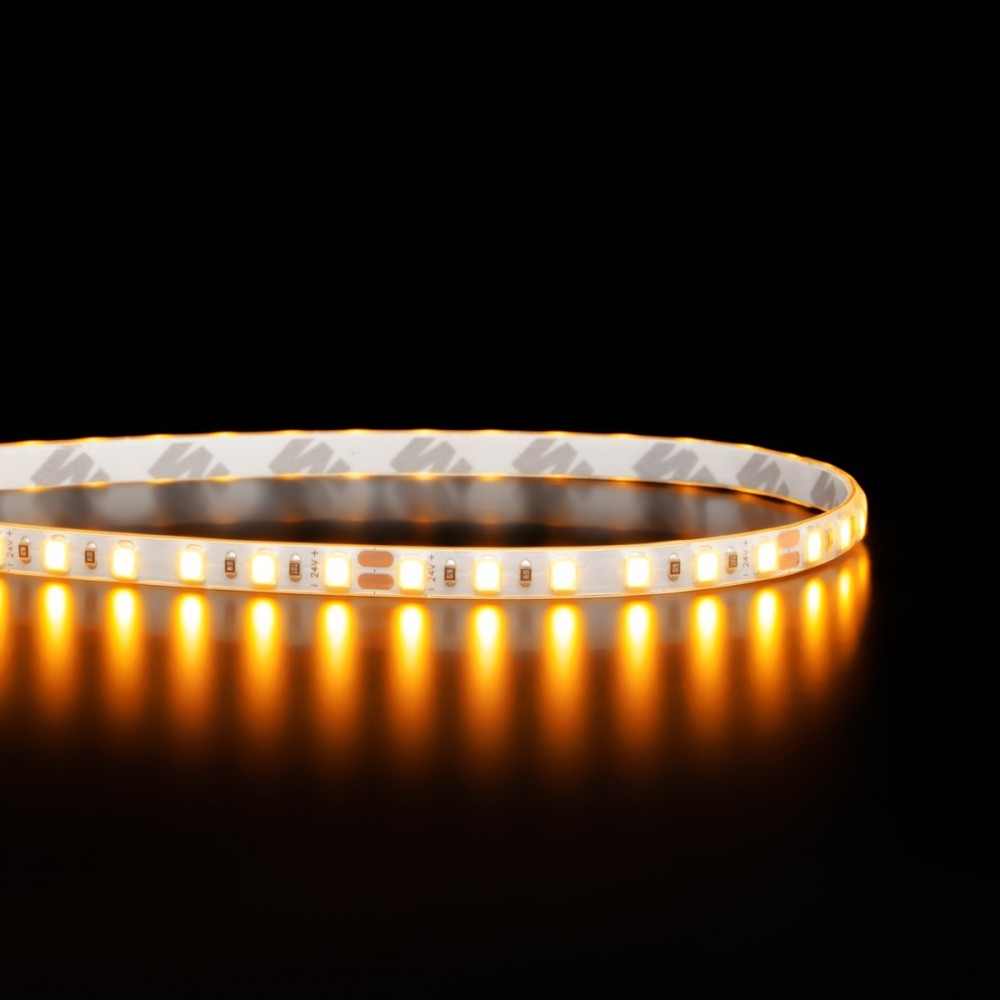 Ruban LED étroit haute fidélité IP65 - 9,6W/m - 120 LED/m - 2835E - 5m - 24V - Blanc chaud