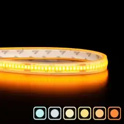 Ruban LED COB Haute luminosité (130 lm/w) - 8W - IP68 - Blanc - 320 LED/m - 5m - 24V