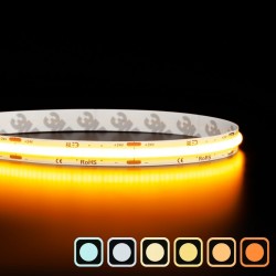 Ruban LED COB - 15W/m - IP20 - Blanc - 480 LED/m - 5m - 24V