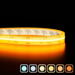 Ruban LED COB Haute luminosité (115lm/W) - 15W/m - IP68 - Blanc - 480 LED/m - 5m - 24V