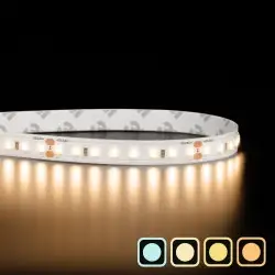 Ruban LED Haute efficacité (160 lm/w) - 14,8W/m - IP20 – Blanc – 128 LED/m – 2835H - 5m - 24V