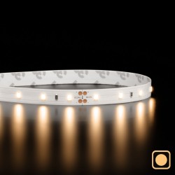 Ruban LED haute fidélité - 14,4W/m - IP20 - Blanc chaud - 60 LED/m - 2835P - 5m - 24V