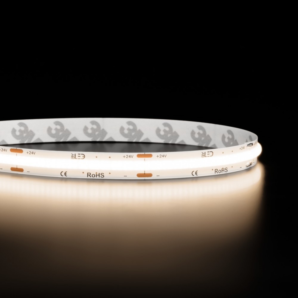 Ruban LED COB Haute efficacité - 15 W/m - 120 lm/W - IP20 - Blanc - 480LED/m - 5m - 24V