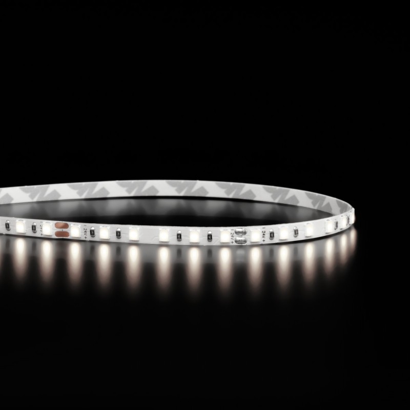 Ruban LED étroit haute fidélité IP20 - 4,8W/m - 120 LED/m - 2835E - 5m - 24V - Blanc