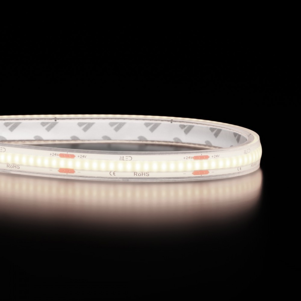 Ruban LED COB Haute luminosité (130 lm/w) - 8W - IP68 - Blanc - 320 LED/m - 5m - 24V