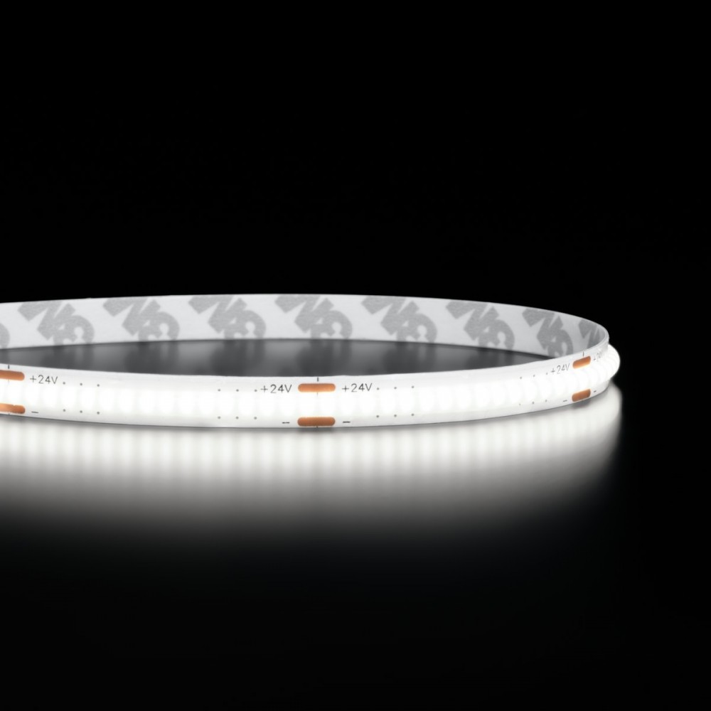 Ruban LED COB Haute efficacité - 8W/m - 115lm/W - IP65 - Blanc - 320LED/m - 5m - 24V