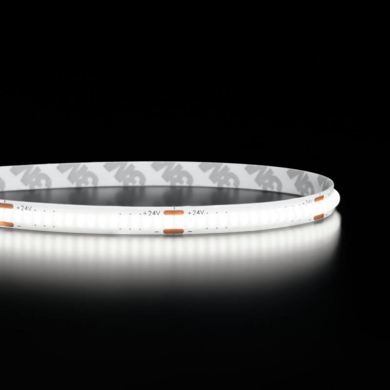 Ruban LED COB Haute efficacité - 8W/m - 115lm/W - IP65 - Blanc - 320LED/m - 5m - 24V