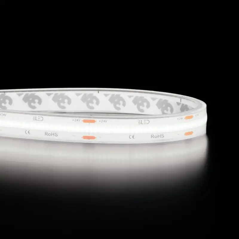 Ruban LED COB Haute luminosité (115lm/W) - 15W/m - IP68 - Blanc - 480 LED/m - 5m - 24V
