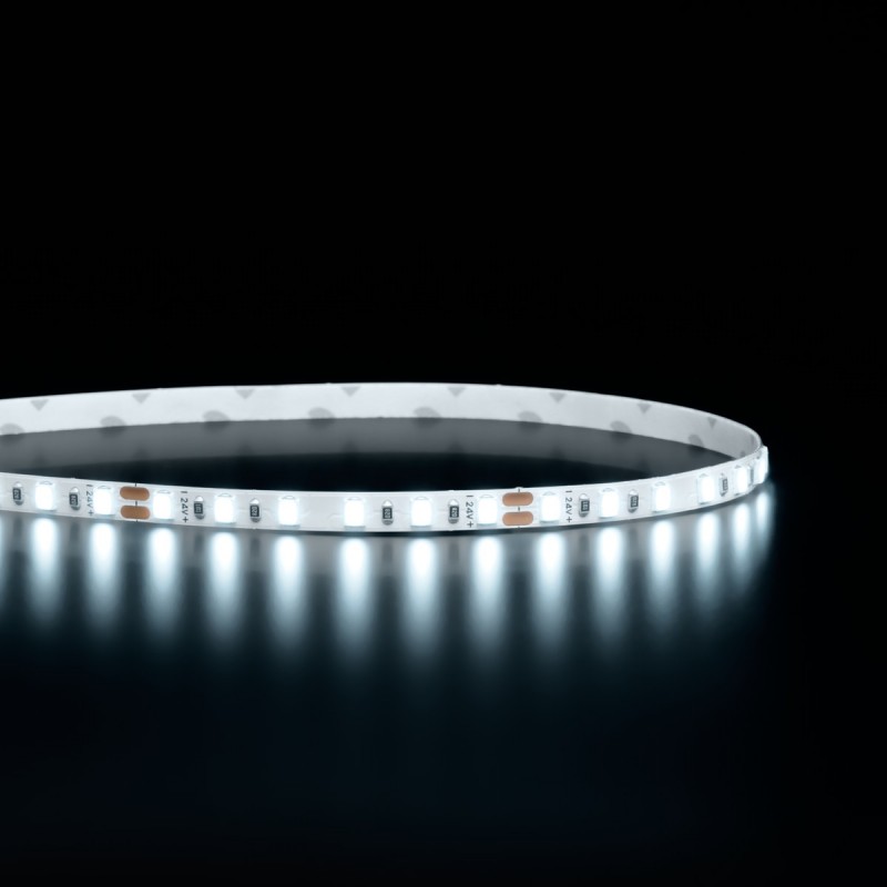 Ruban LED étroit haute fidélité IP20 - 9,6W/m - 120 LED/m - 2835E - 5m - 24V - Blanc
