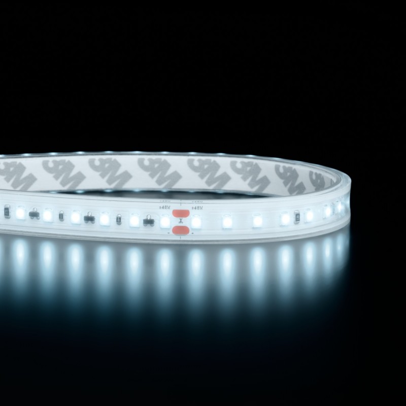 Ruban LED XXL haute fidélité IP65 - 8W/m - 120 LED/m - 2835 - 50m - 48V - Blanc