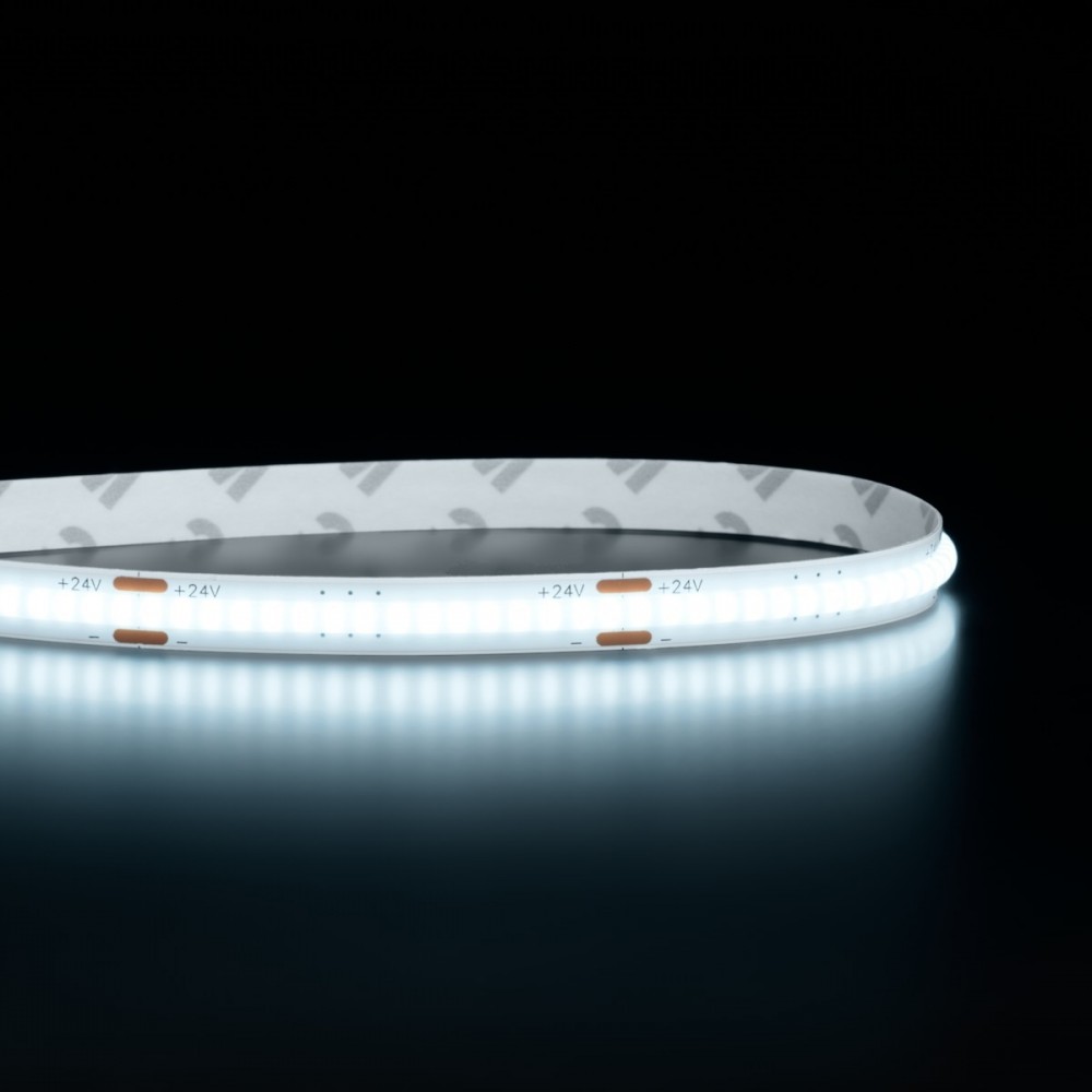 Ruban LED COBH lumière continue - 8W/m - IP20 - Blanc - 320LED/m - 5m - 24V