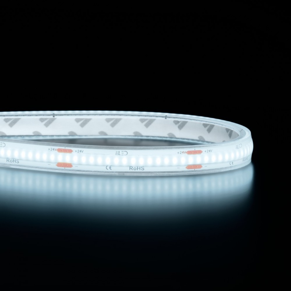 Ruban LED COB Haute luminosité (130 lm/w) - 8W - IP68 - Blanc - 320 LED/m - 5m - 24V