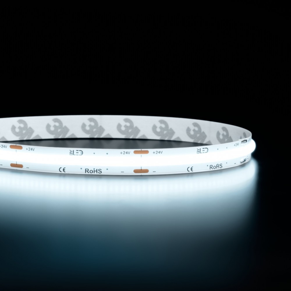 Ruban LED COB Haute efficacité - 15 W/m - 120 lm/W - IP20 - Blanc - 480LED/m - 5m - 24V