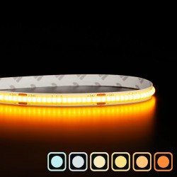 Ruban LED COB - 8W/m - IP20 - Blanc - 320LED/m - à la coupe - 24V