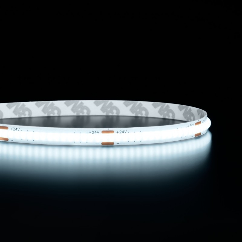 Ruban LED COB Haute fidélité à la coupe - 8W/m - 115lm/W - Blanc - 320LED/m - IP65 - 24V