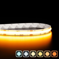 Ruban LED COB - 15W/m - IP65G - Blanc - 480LED/m - à la coupe - 24V