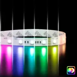 Ruban LED à la coupe RGB & Blanc chaud - 19,2W/m - IP20 - 60 LED/m - 5050 - 24V