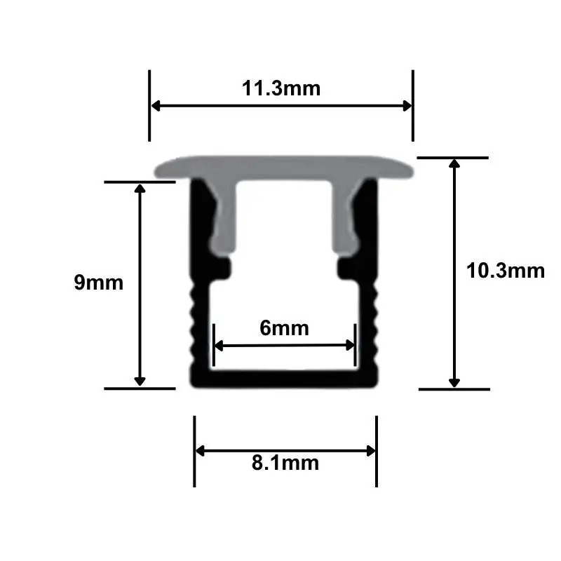 Profilé aluminium encastrable pour ruban LED - E55 - CRAFT