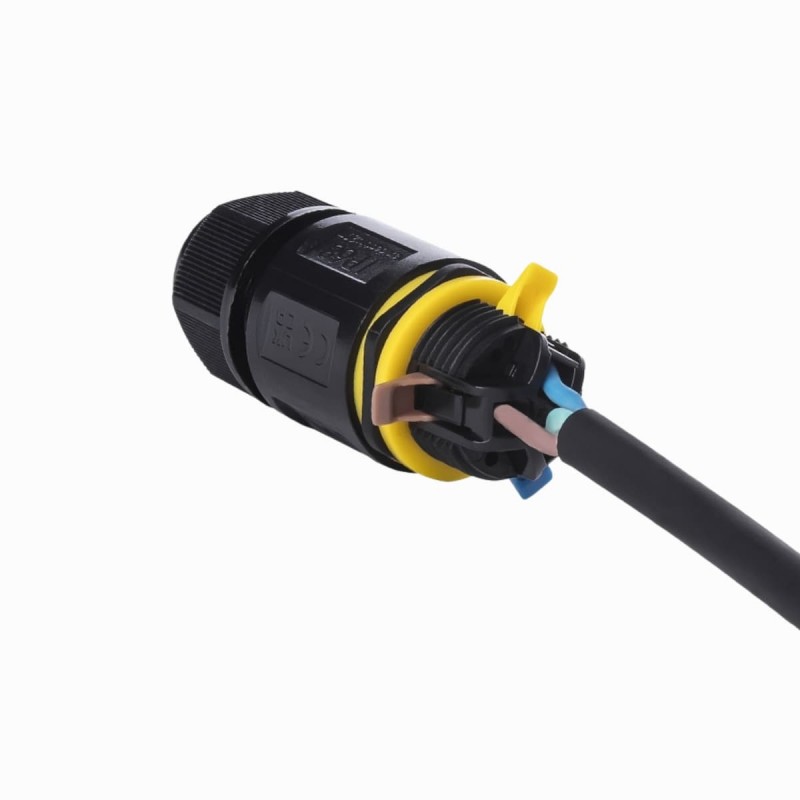 Connecteur de jonction étanche à levier IP68 - 3 pôles - Axial