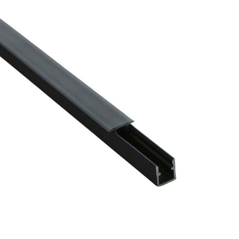 Profilé aluminium noir encastrable pour ruban LED - E55 - CRAFT