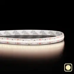 Ruban LED Haute densité (120 lm/w) - 13W/m - IP65 - Blanc - 420 LED/m - 2216+ - à la coupe - 24V