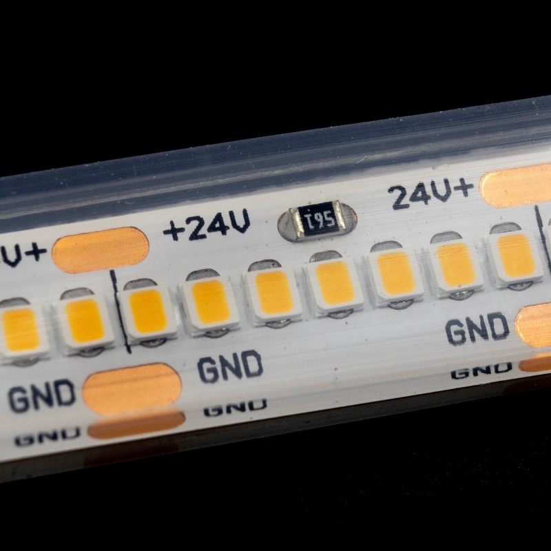 Ruban LED Haute densité (120 lm/w) - 13W/m - IP68 - Blanc - 420 LED/m - 2216+ - à la coupe - 24V