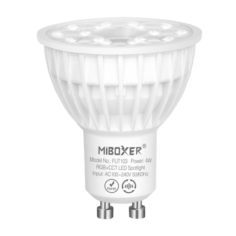 Ampoule GU10 connectée 4W RGB+CCT (2.4G) - MiBoxer FUT103