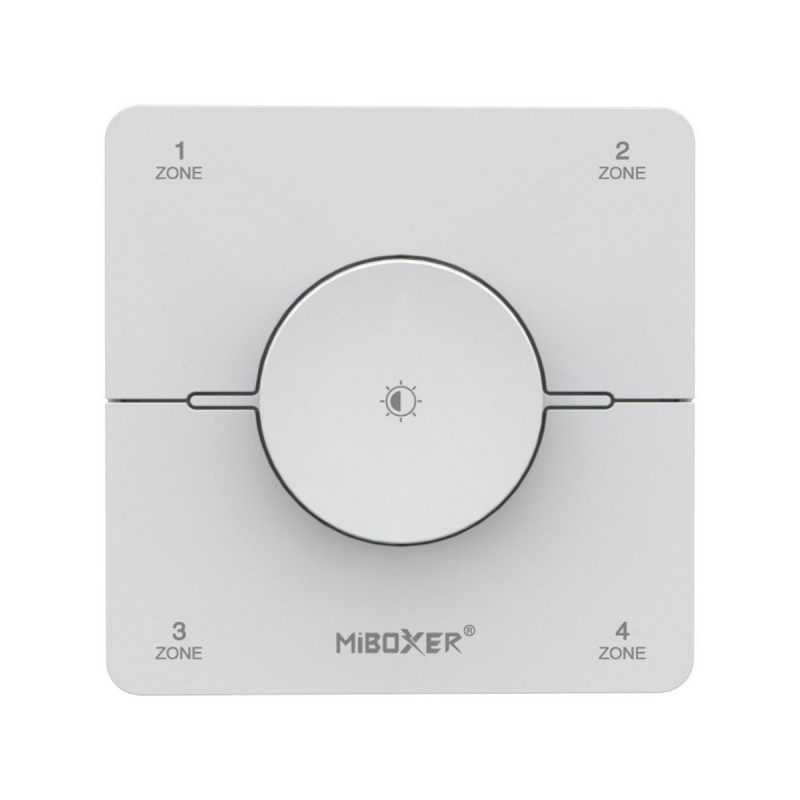 Télécommande murale Dimmer/CCT - 4 zones - MiBoxer K0S - Blanc