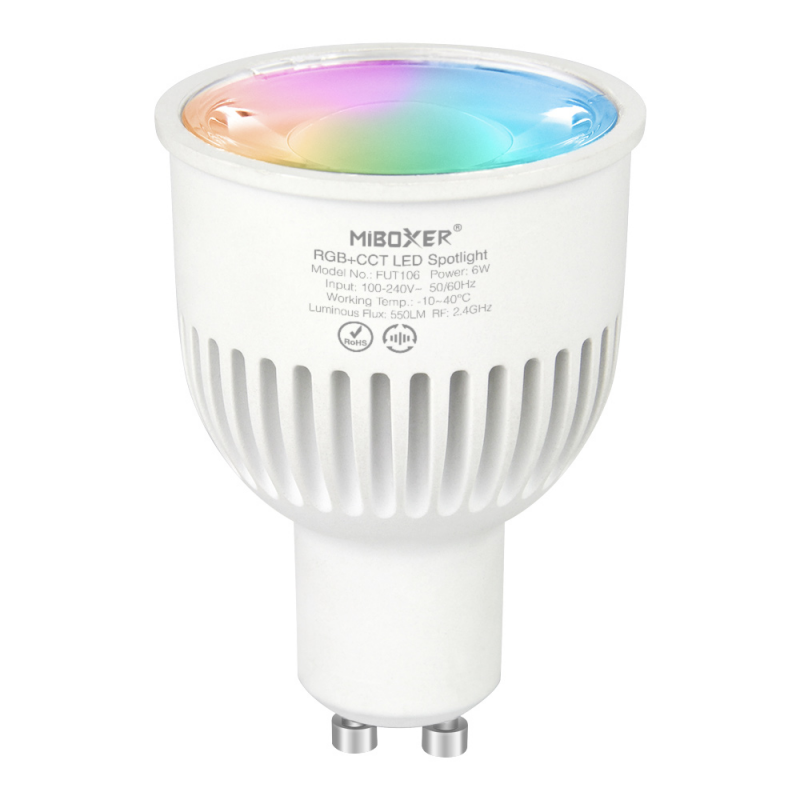 Ampoule GU10 connectée 6W RGB+CCT - MiBoxer FUT106