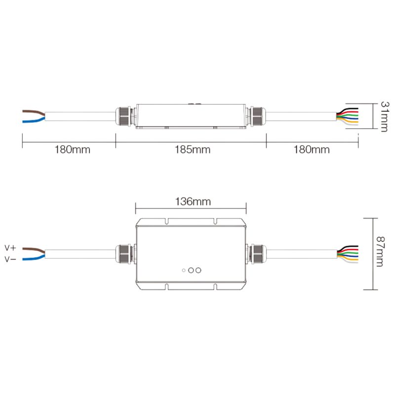 Contrôleur 5 en 1 – 15A étanche IP67- MiBoxer LS2-WP