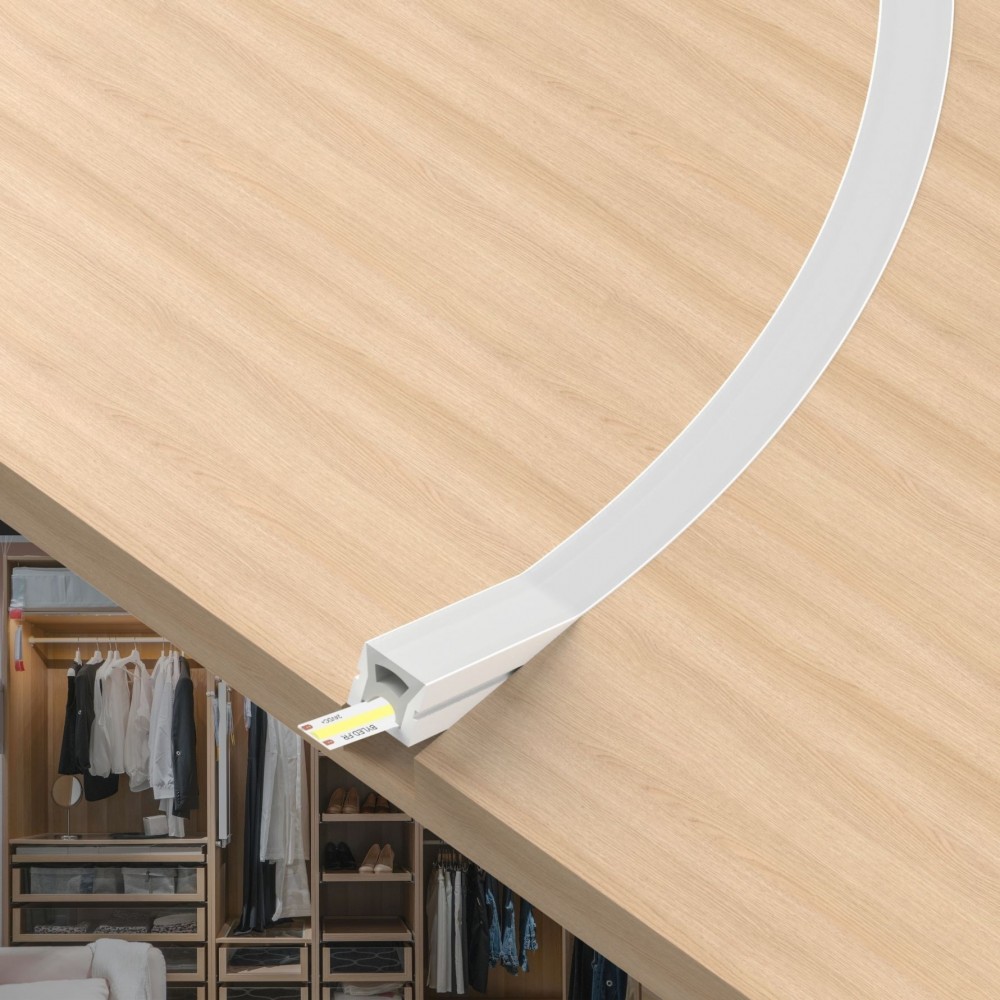 Néon flex avec ruban LED 4mm - 50 mètres - Direct - 16W/m - 140LED/m - IP68 - 24V - D1616