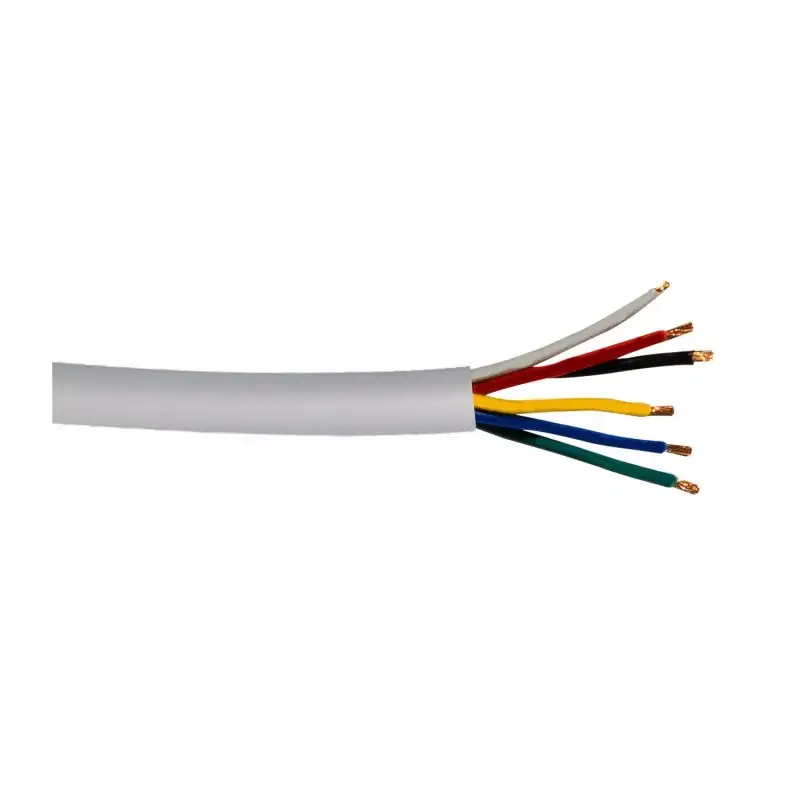 Câble gainé blanc pour ruban LED RGBCCT 6 x 0.52 mm² (au mètre)