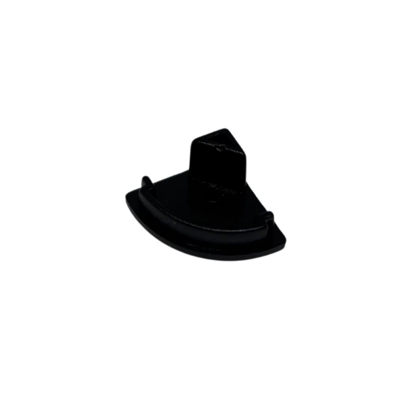 Embout de finition rond pour profilé A01 non troué Noir