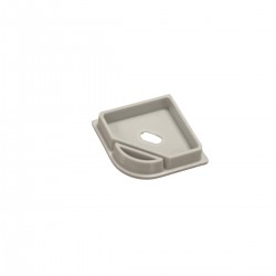 Embout de finition carré pour profilé A44 troué - Gris (l'unité)