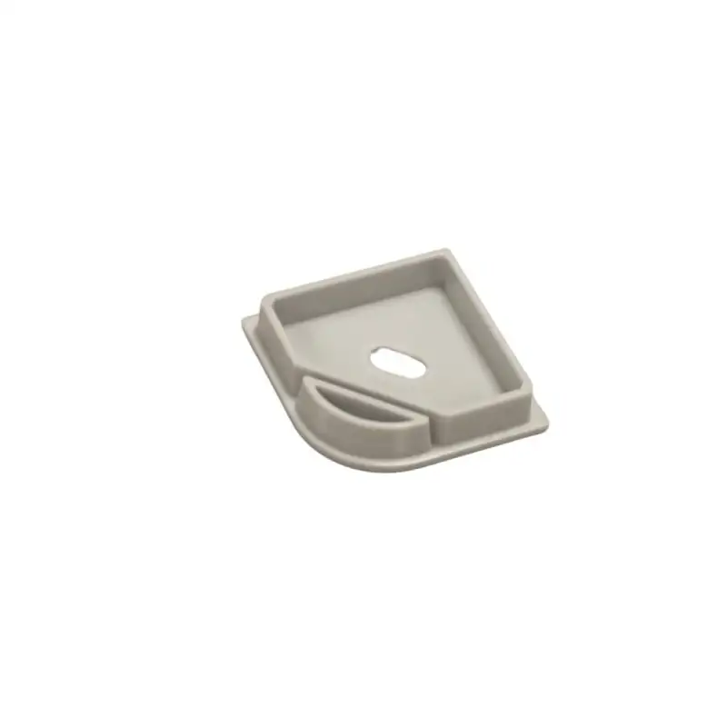 Embout de finition carré pour profilé A44 troué - Gris (l'unité)