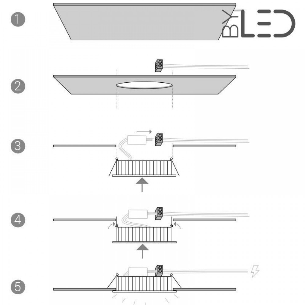Spot LED encastrable fixe RGBW - 10W - 24V - COBOX