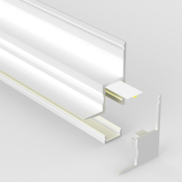 Profilé aluminium laqué blanc cornière plafond et mur pour ruban LED - CRAFT - B01 - BLANC