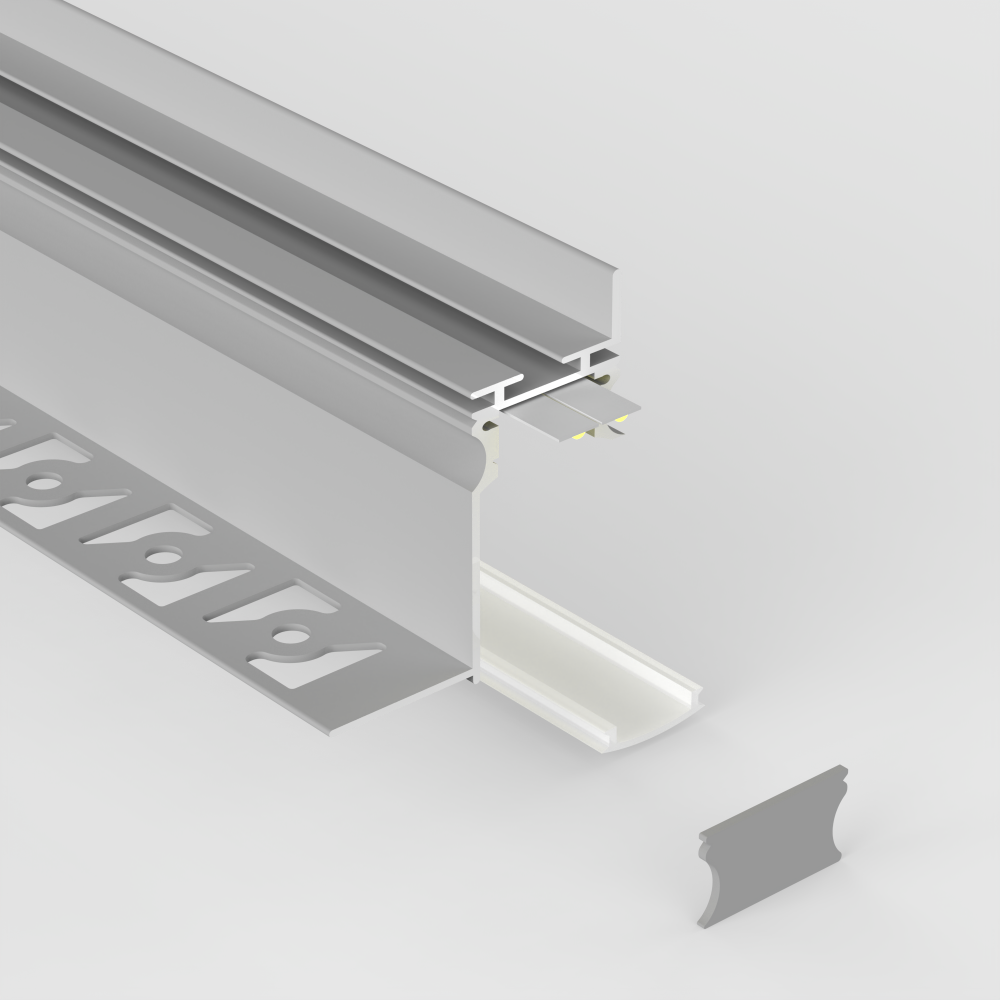 Profilé aluminium à plâtrer pour ruban LED - B02 - CRAFT