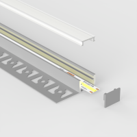 Profilé aluminium encastrable à carreler pour ruban LED - Diffuseur givré - E21 - CRAFT