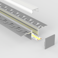 Profilé aluminium encastrable à plâtrer pour ruban LED - Diffuseur givré - E25 - CRAFT