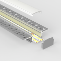 Profilé aluminium encastrable à plâtrer pour ruban LED - Diffuseur givré - E26 - CRAFT