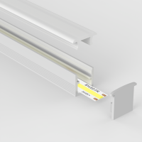 Profilé aluminium blanc encastrable pour ruban LED - E55 - CRAFT