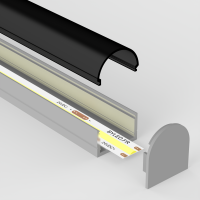 Profilé aluminium arrondi pour ruban LED - C24 - CRAFT