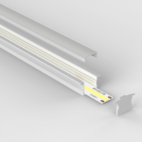 Profilé aluminium blanc encastrable pour ruban LED - E44 - CRAFT