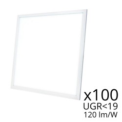 Lot de 100 dalles LED 60x60 - UGR19 - 120 lm/W - 40W - 230V - OFFIX