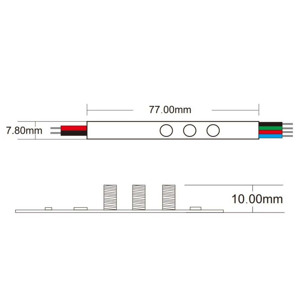 Interrupteur variateur tactile pour profilé et ruban LED CCT - 2BP - de 5 à 24V