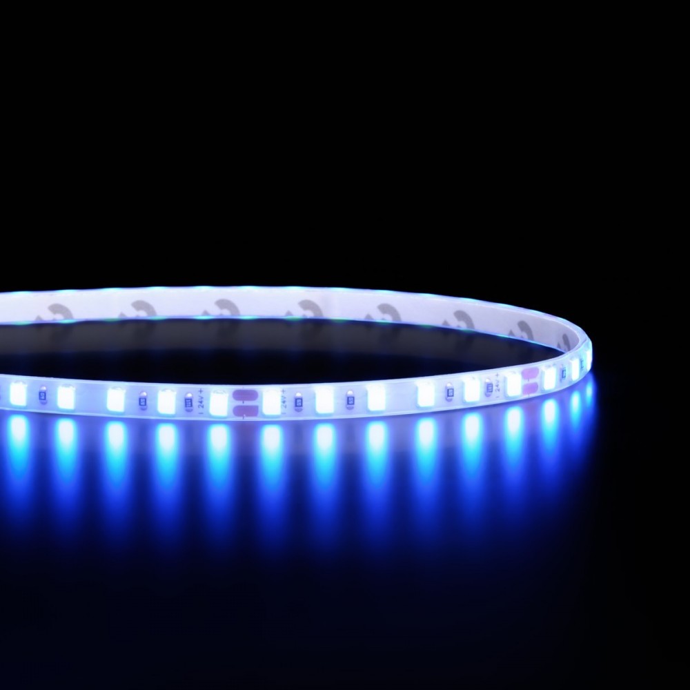Ruban LED étroit haute fidélité IP20 - 9,6W/m - 120 LED/m - 2835E - 5m - 24V - Bleu