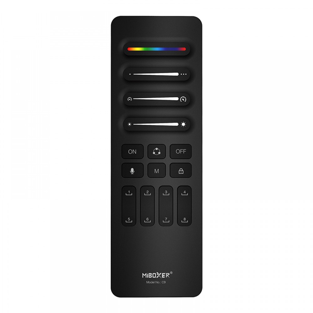 Télécommande murale RGBW pour ruban LED digital - Miboxer C9 - Noir